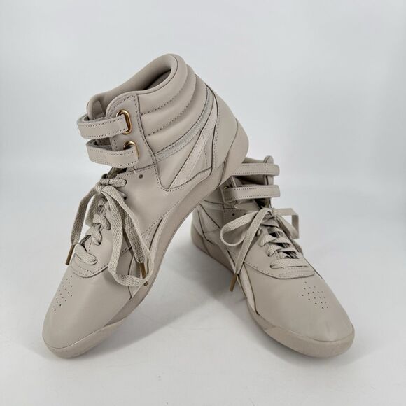 Reebok Shoes - Reebok Freestyle Hi “The 54-11” Women’s High Top Sneakers Beige Size 9